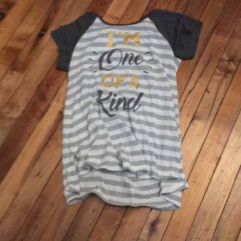 Stars and sprinkles striped shirt with saying